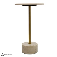 SELAH SIDE TABLE WITH MARBLE TOP & BASE