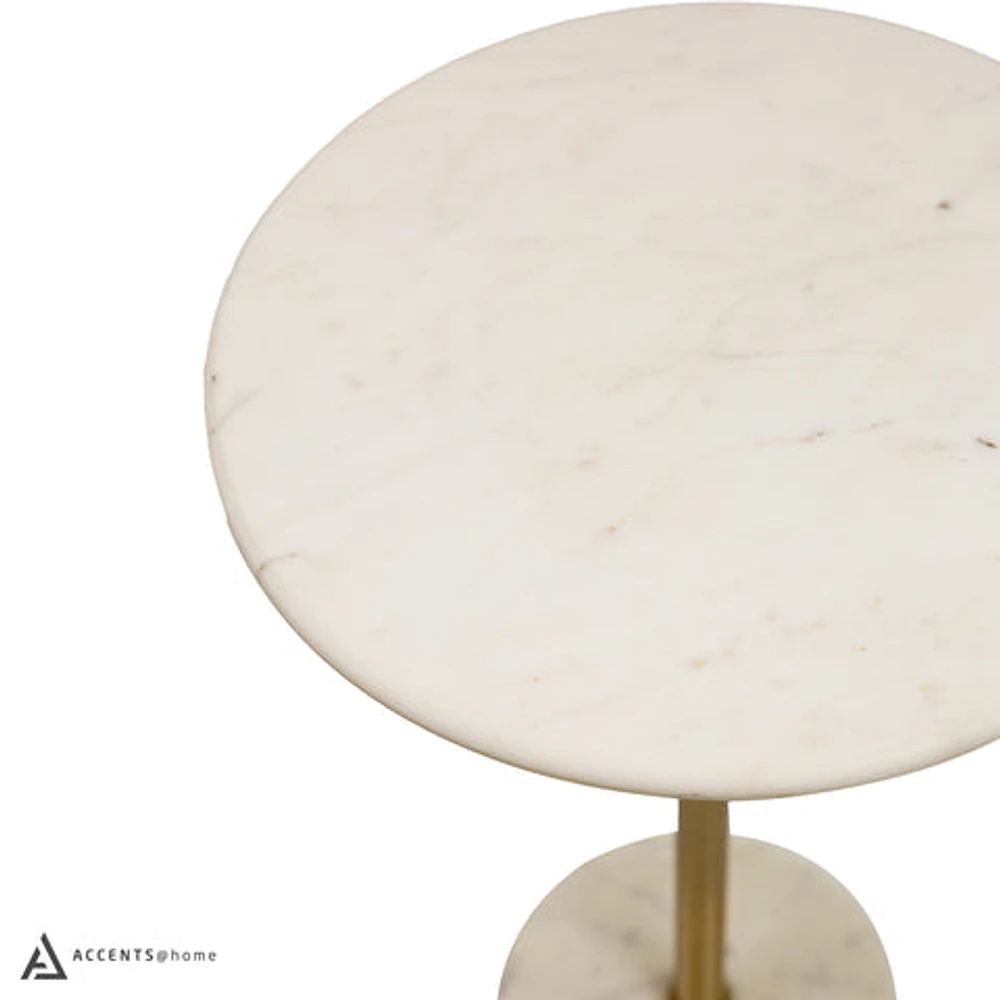 SELAH SIDE TABLE WITH MARBLE TOP & BASE