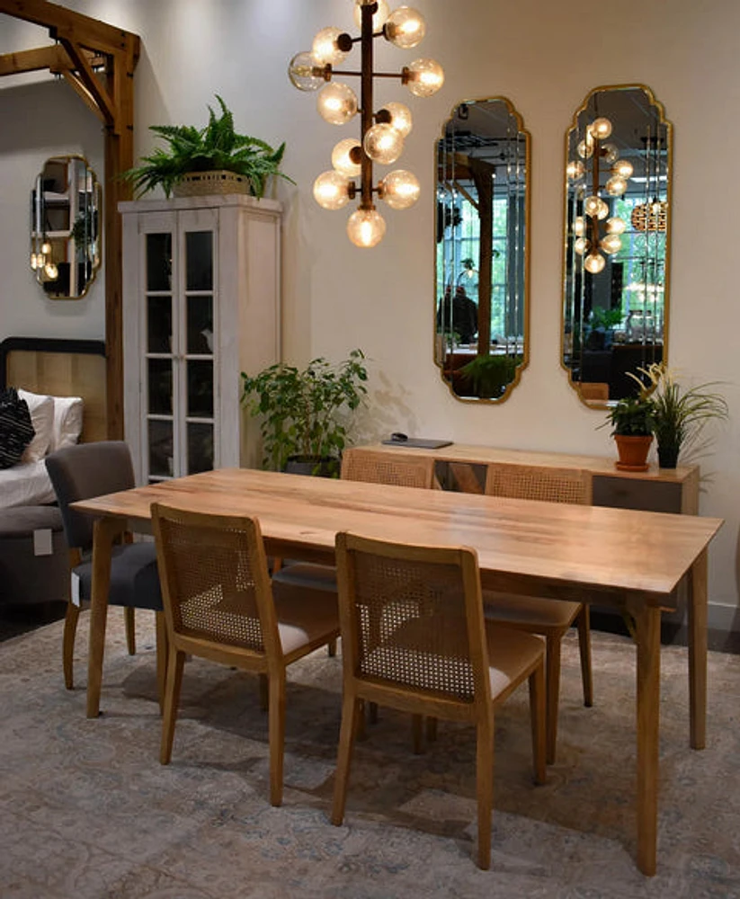 Cane Dining Chair - Oyster Linen