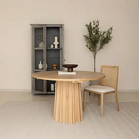 Cane Dining Chair - Oyster Linen