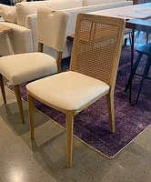 Cane Dining Chair - Oyster Linen