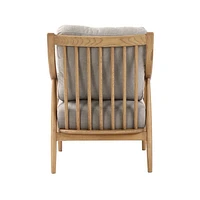 Kinsley Club Chair - Light Linen Cushions / Natural Frame