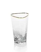 Aperitivo Triangular Glass Clear w/ Gold Rim