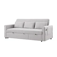 Skylar Sofa Sectional Sleeper- Stone