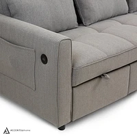 Skylar Sofa Sectional Sleeper- Grey