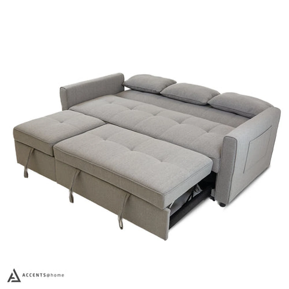 Skylar Sofa Sectional Sleeper- Grey