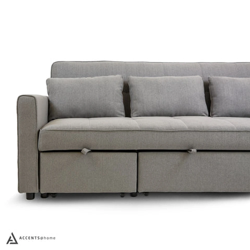 Skylar Sofa Sectional Sleeper- Grey