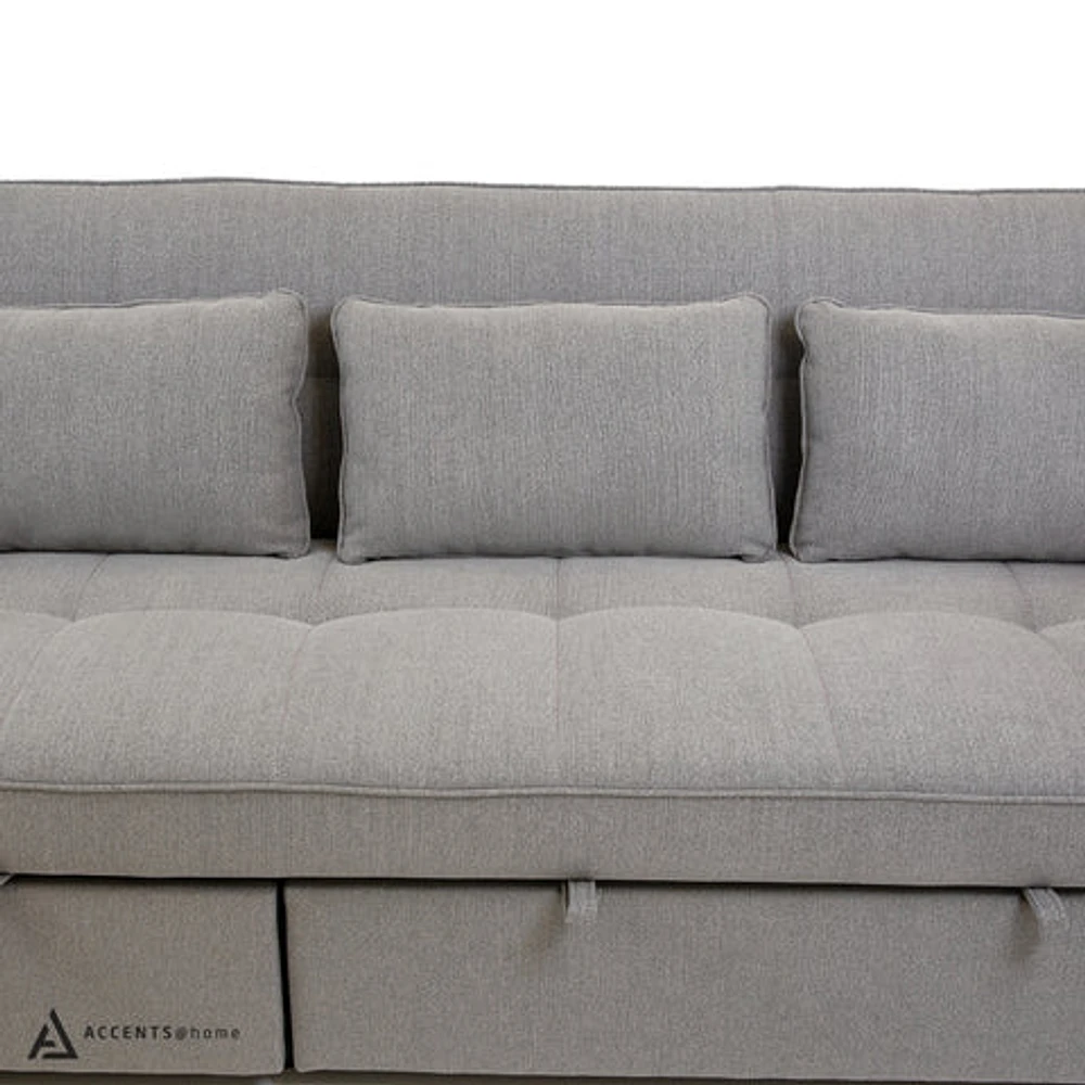 Skylar Sofa Sectional Sleeper- Grey