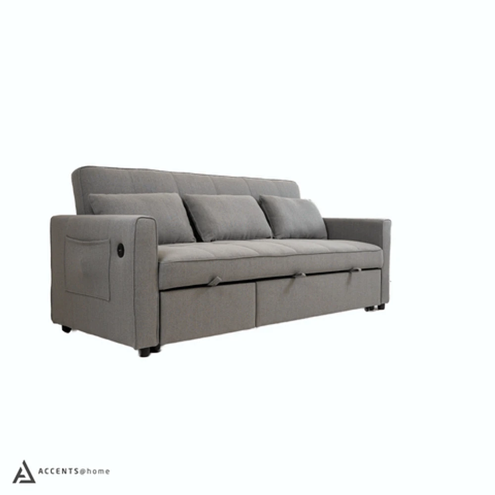 Skylar Sofa Sectional Sleeper- Grey