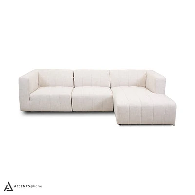 Lauriston Premium Fabric 3 PCs Sectional - Beige