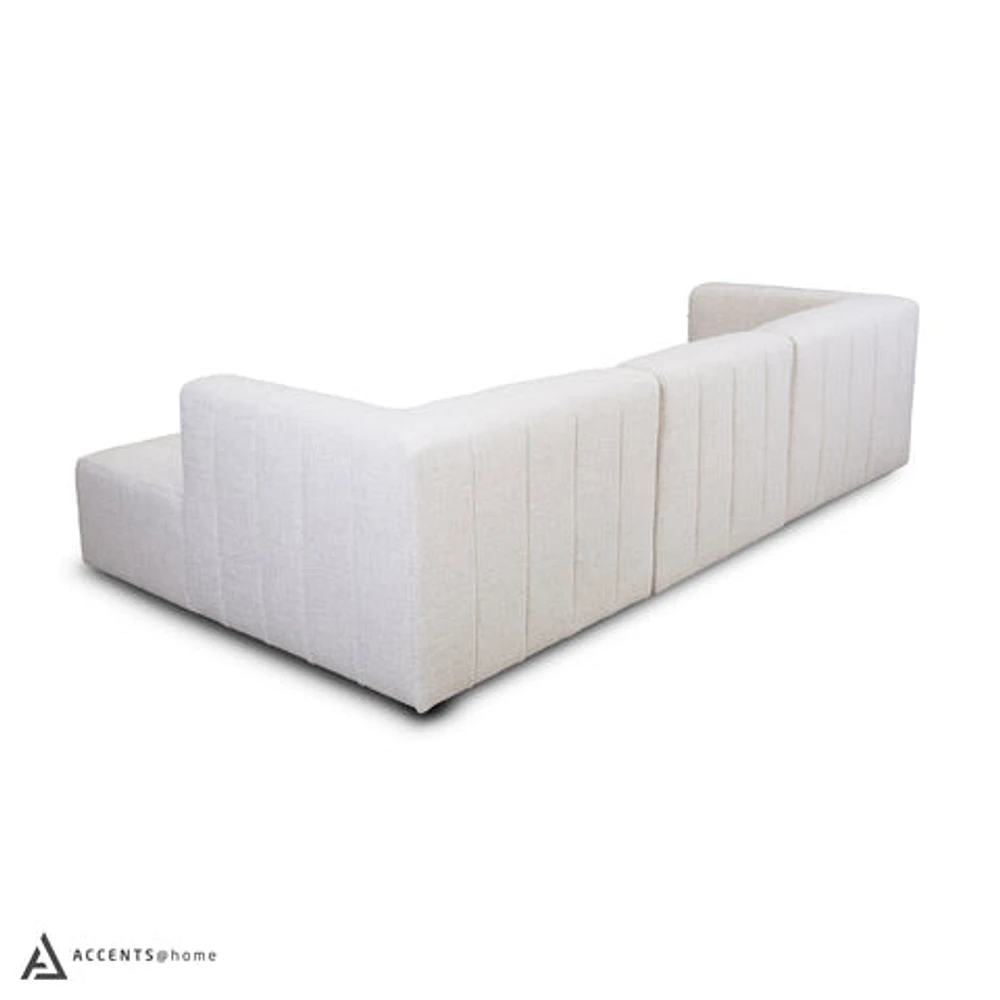 Lauriston Premium Fabric 3 PCs Sectional - Monique Beige