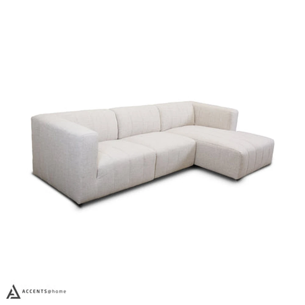 Lauriston Premium Fabric 3 PCs Sectional - Monique Beige