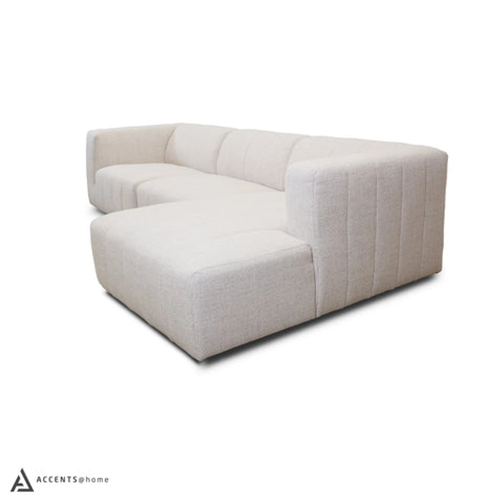Lauriston Premium Fabric 3 PCs Sectional - Monique Beige