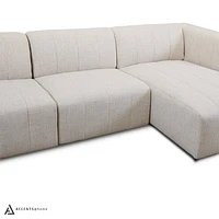 Lauriston Premium Fabric 3 PCs Sectional - Monique Beige