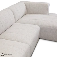 Lauriston Premium Fabric 3 PCs Sectional - Monique Beige