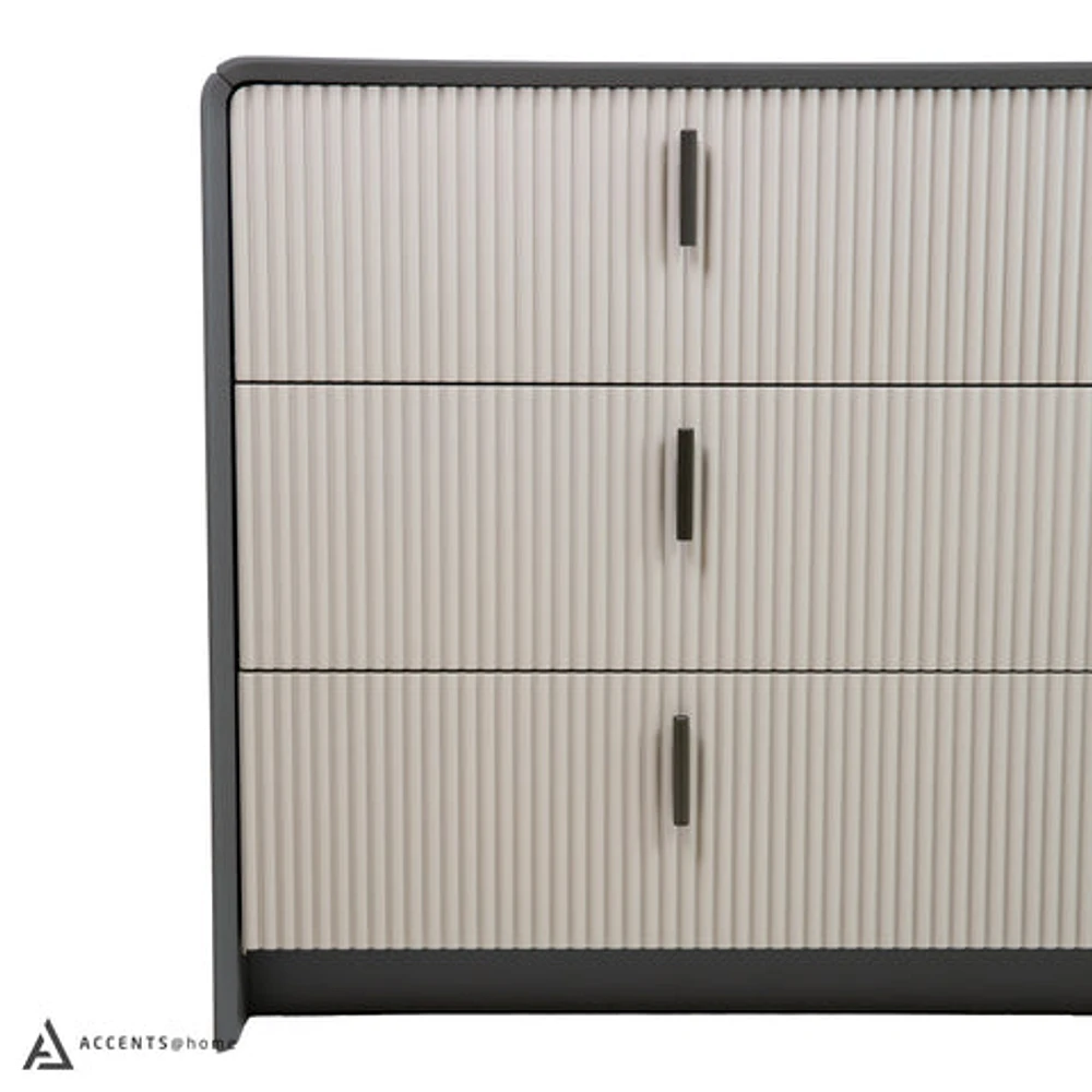 Yulie 6 Drawer Double Dresser - Glossy White - Greater Vancouver Furniture