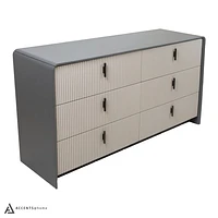 Yulie 6 Drawer Double Dresser - Glossy White - Greater Vancouver Furniture