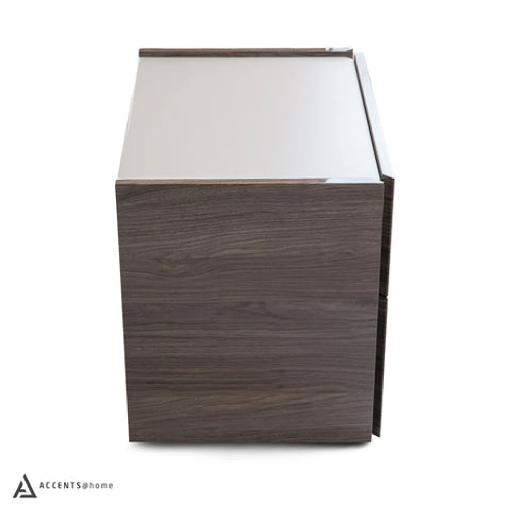 Soonu Glossy Finish Night Stand - Greater Vancouver Furniture