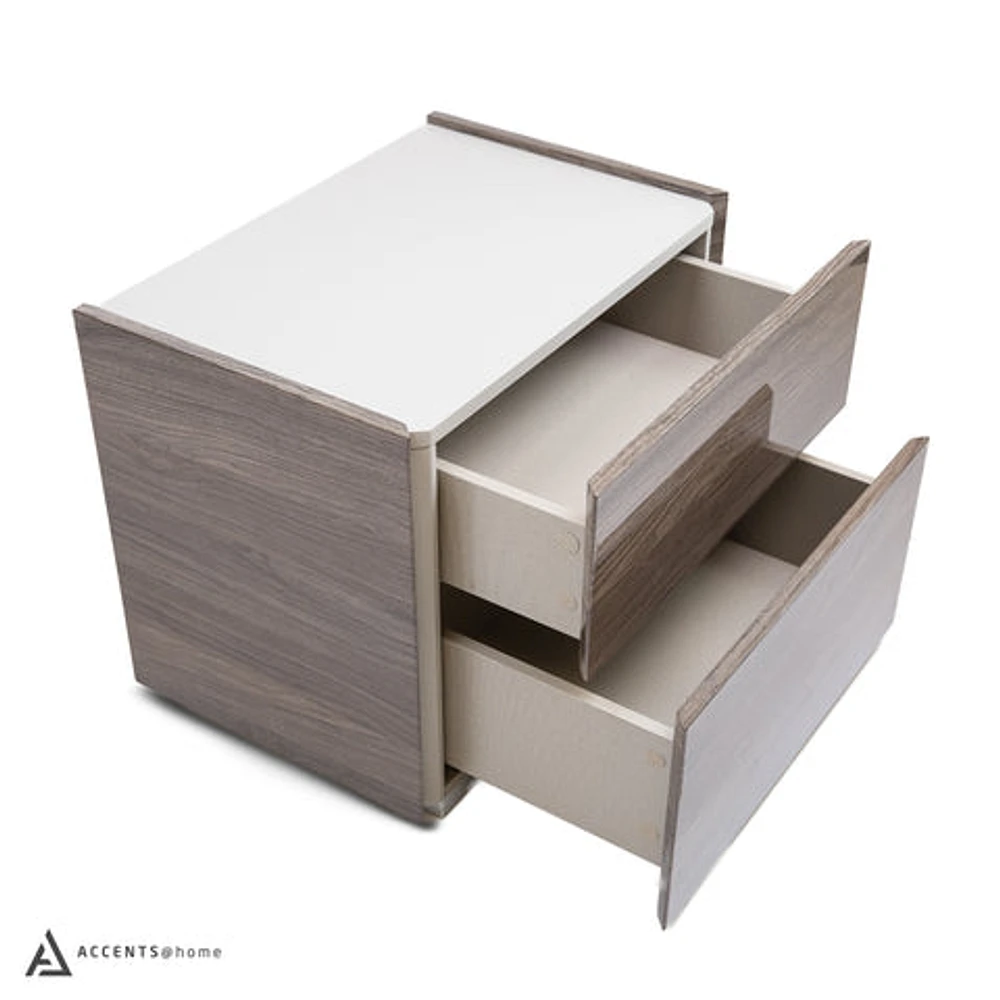 Soonu Glossy Finish Night Stand - Greater Vancouver Furniture