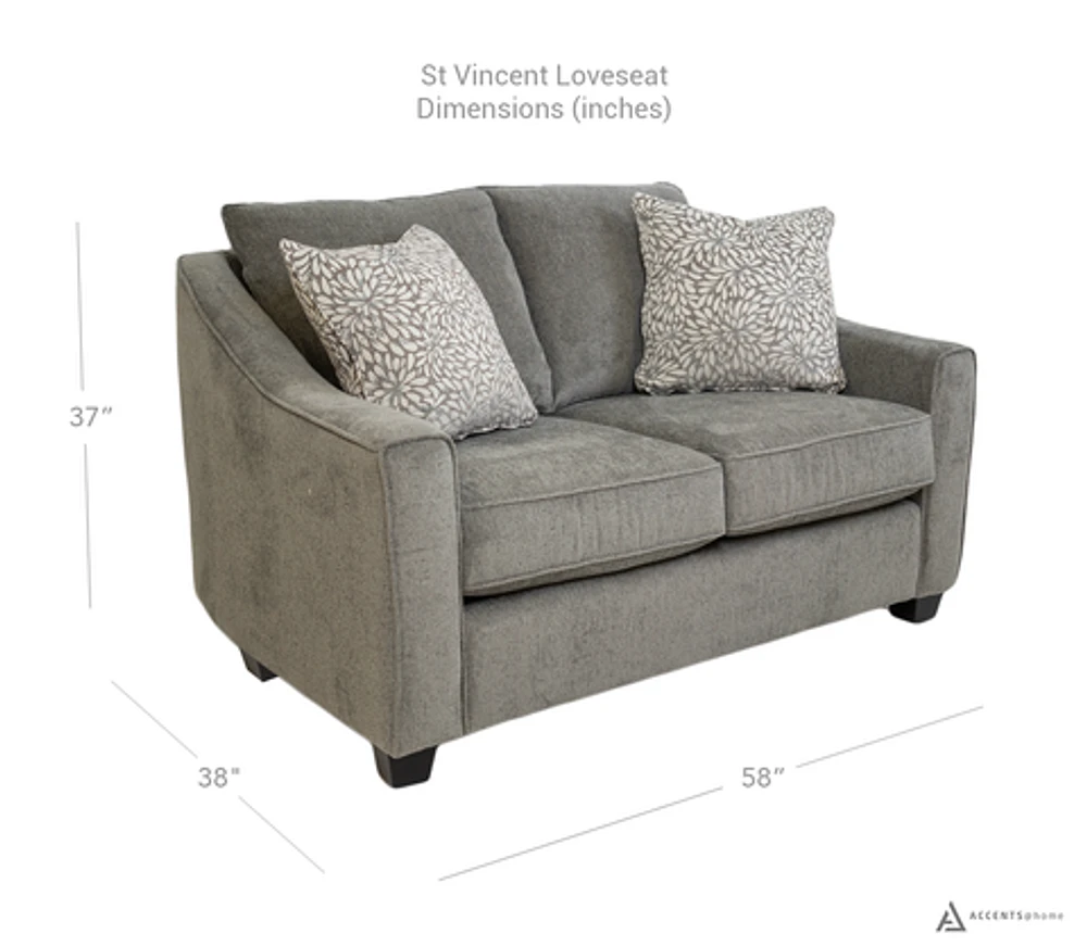 FLOOR MODEL St Vincent Loveseat - St Vincent - Made In Canada