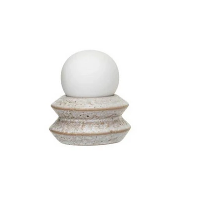 Stoneware LED Orb Light Set w/ Stand