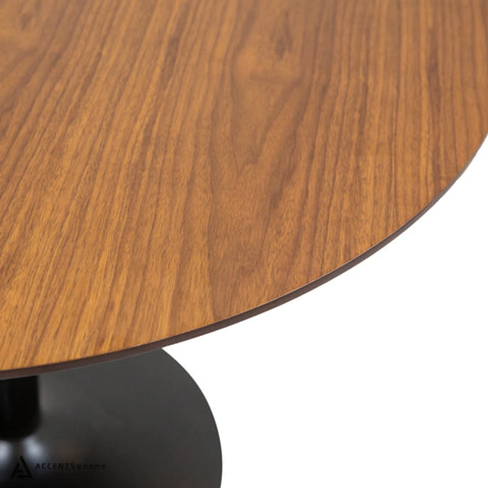 Clora Round Dining Table Walnut And Black 40" - Greater Vancouver Furniture