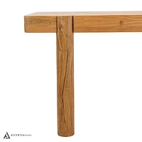 Haini Acacia Wood Round Leg Dining Table