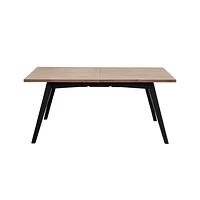 Viva Extension Dining Table - Sundried Wheat - Matte Black