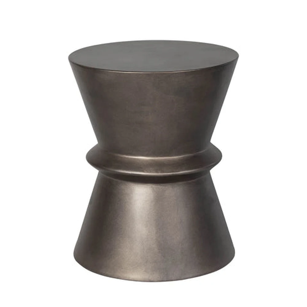 Concrete Hourglass Side Table - Terrazzo