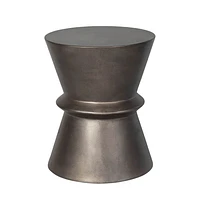 Concrete Hourglass Side Table - Terrazzo