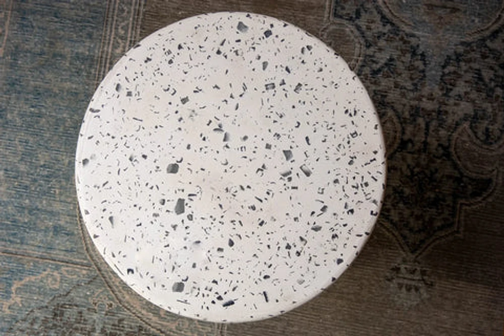 Concrete Mineral Side Table - Terrazzo