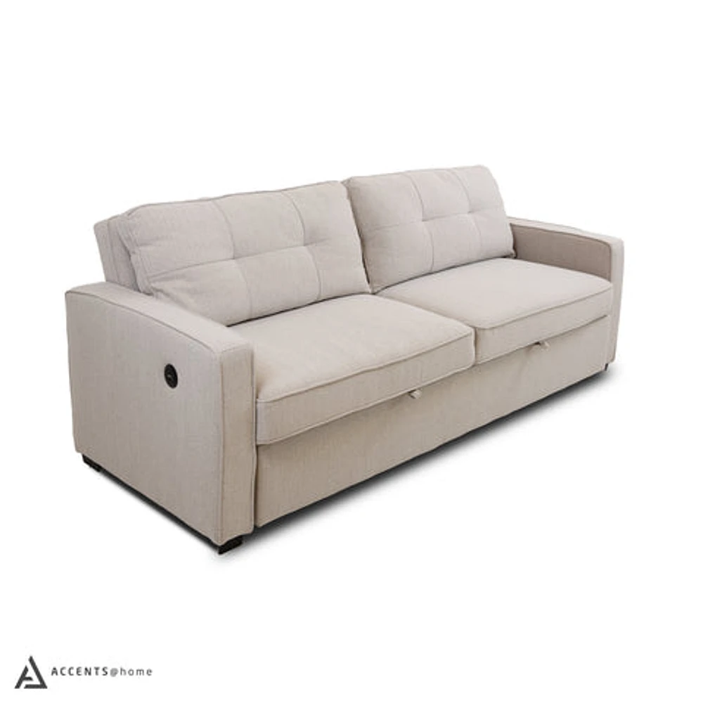 Victor Pop Up Sofa Bed With USB -Stone