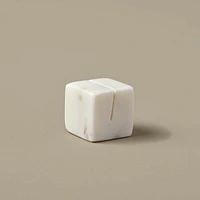 White Marble Cube Placecard Holder