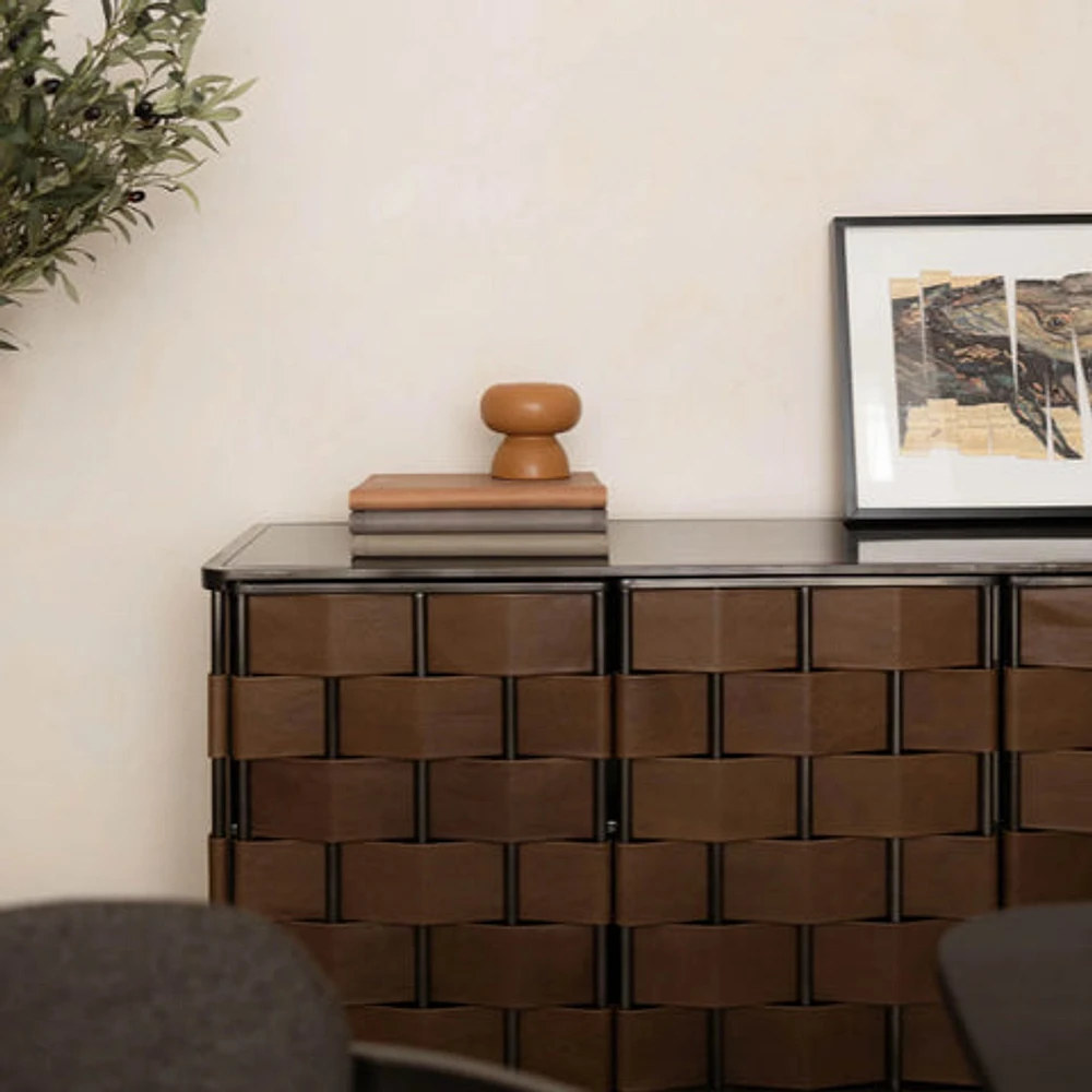 Bishop Sideboard - Brown Leather