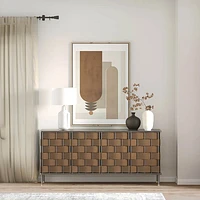 Bishop Sideboard - Brown Leather