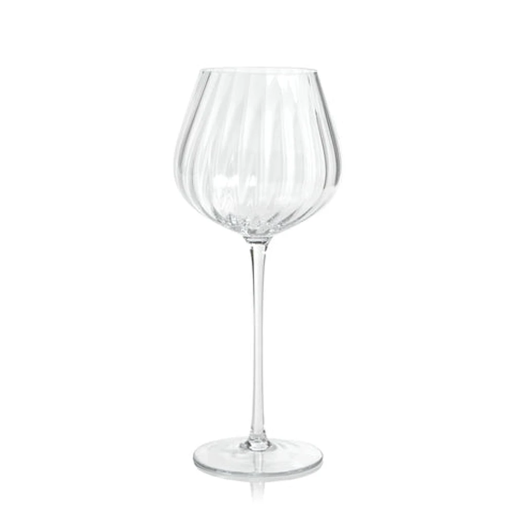 Madeleine Optic Glassware - Clear - Red Wine Glass