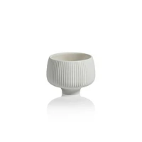 Ridged Condiment Bowl - Matt White