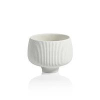 Ridged Condiment Bowl - Matt White