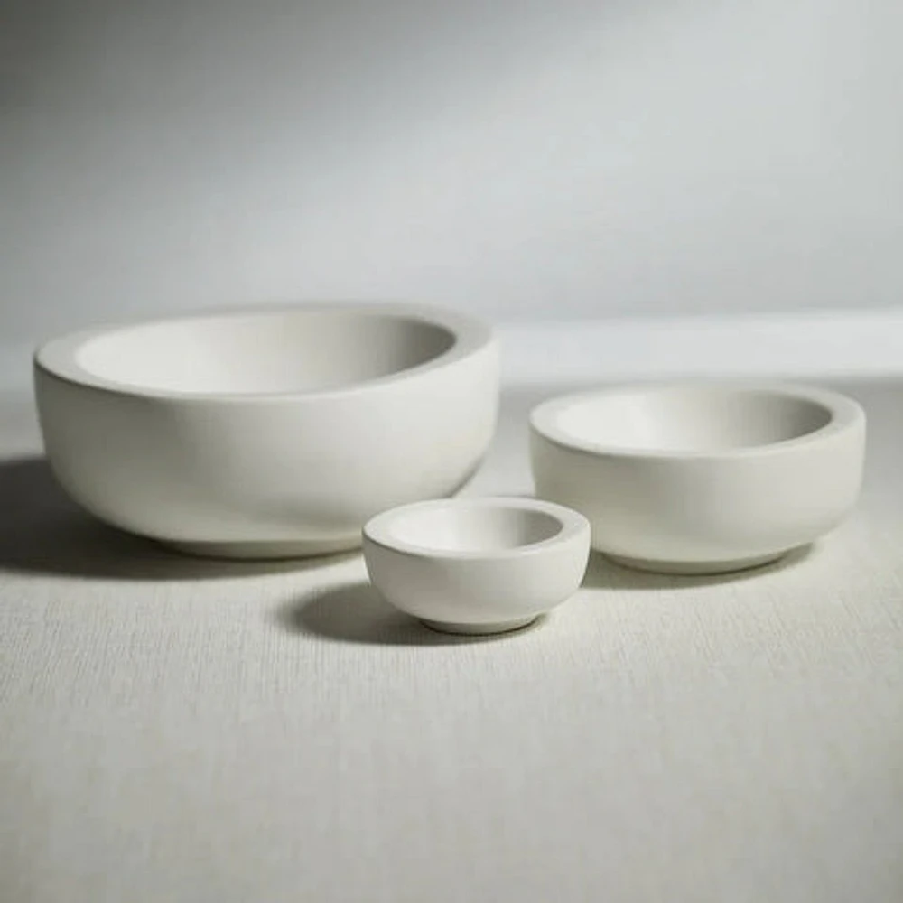 Soft Organic Shape Bowl- Matt White Ceramic