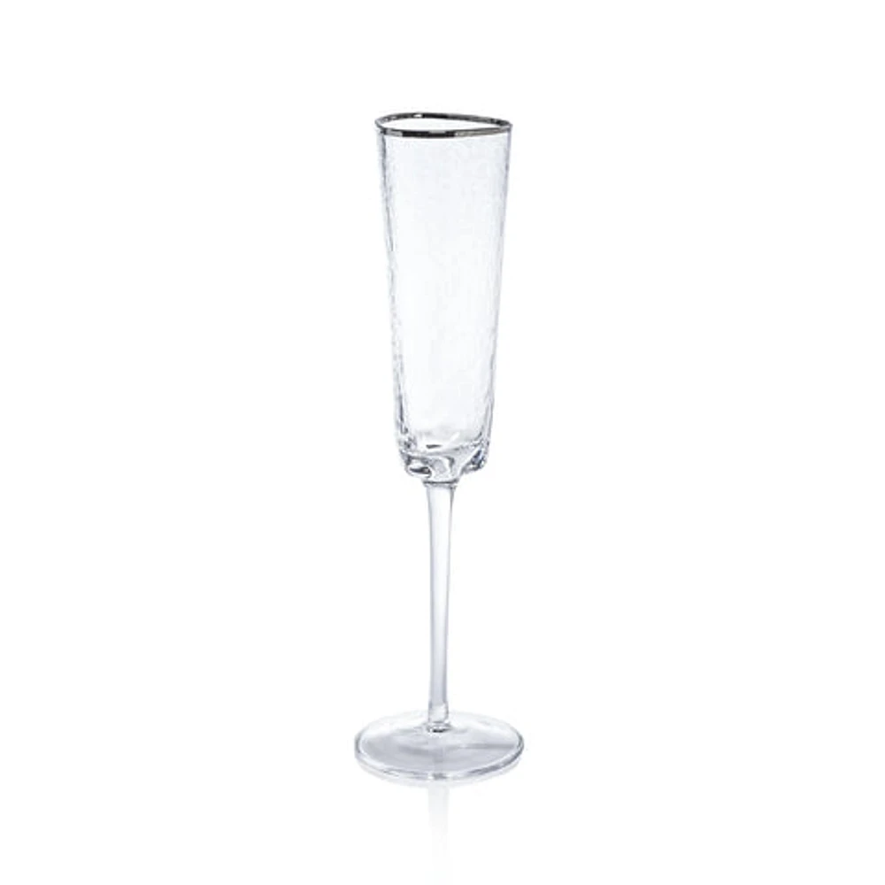 Aperitivo Triangular Double Old Fashioned Glass - Clear with Platinum