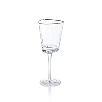 Aperitivo Triangular Double Old Fashioned Glass - Clear with Platinum