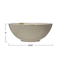 Stoneware Serving Bowl Reactive Glaze