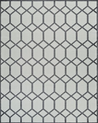 Aspen Grey Geometric Modern Rug