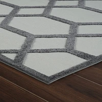 Aspen Grey Geometric Modern Rug