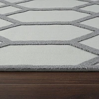 Aspen Grey Geometric Modern Rug
