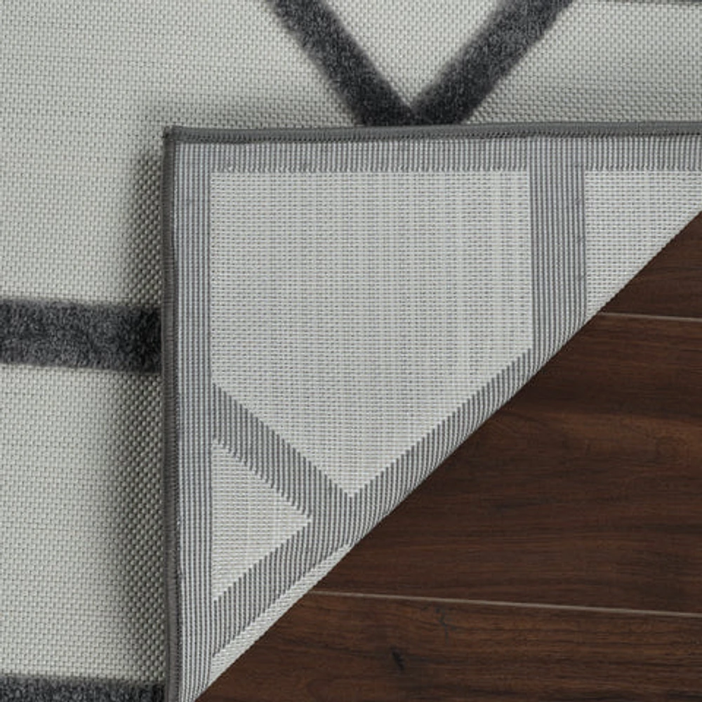 Aspen Grey Geometric Modern Rug