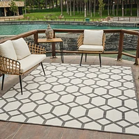 Aspen Grey Geometric Modern Rug