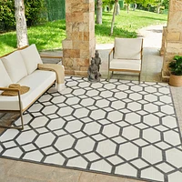 Aspen Grey Geometric Modern Rug