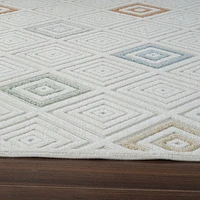 Aspen Cream Geometric Diamond Rug