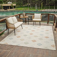 Aspen Cream Geometric Diamond Rug